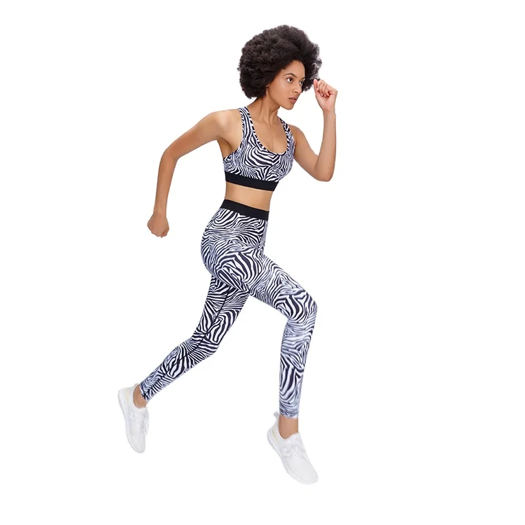 

Printed Sport bra and High Waisted Push Up Yoga Leggings For Women Fitness Yoga Set, Print