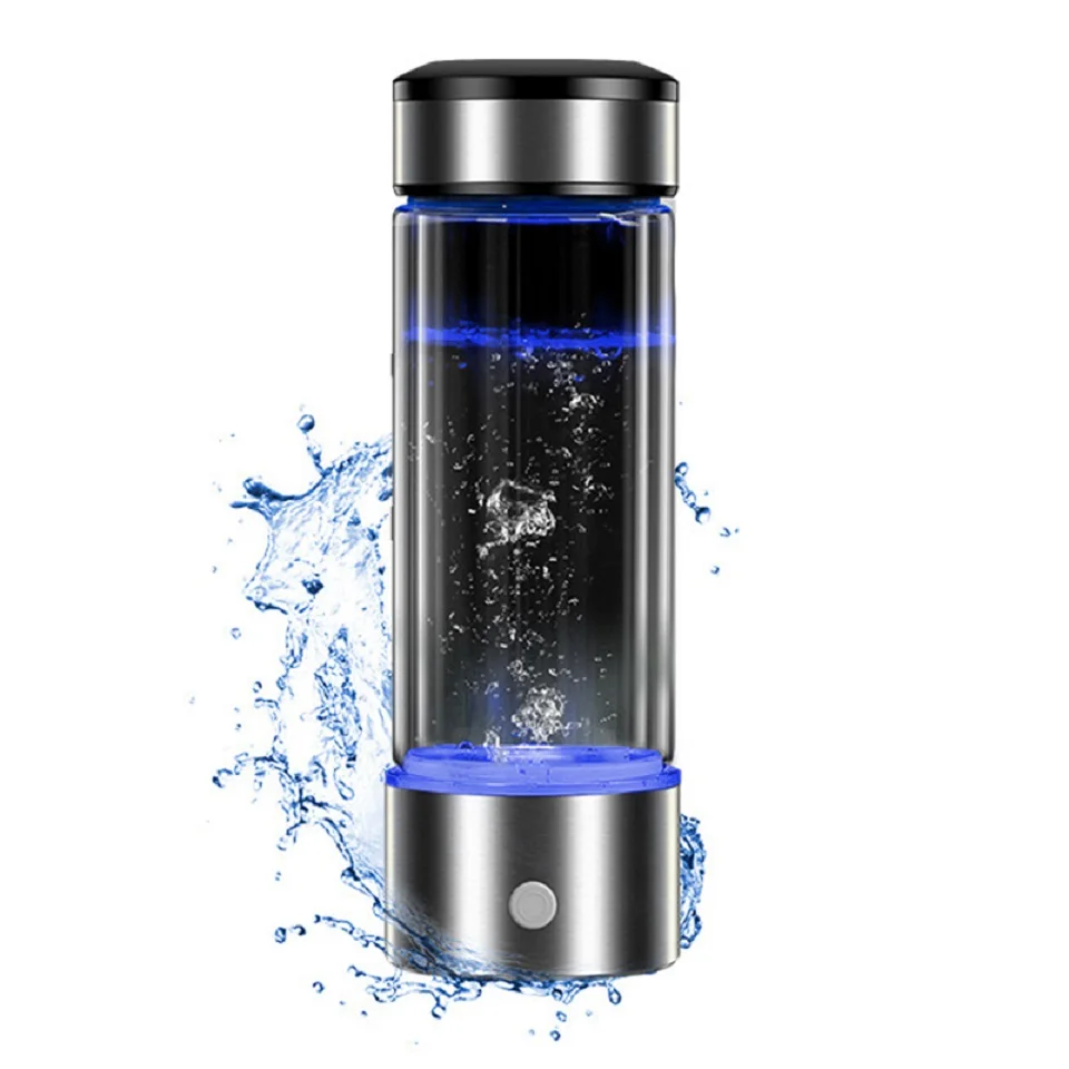 

New Fashion 450ML Portable Usb Rechargeable Water Electrolysis Ionizer Cup Rich Hydrogen Water Generator Bottle Rechargeable