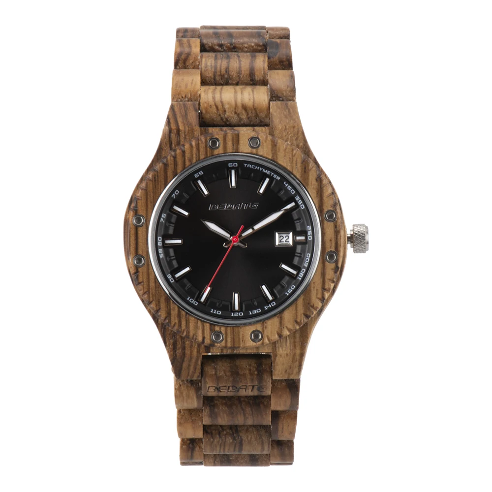 

Alibaba hot sell handmade natural wood wtach Japan movement quartz watches for men