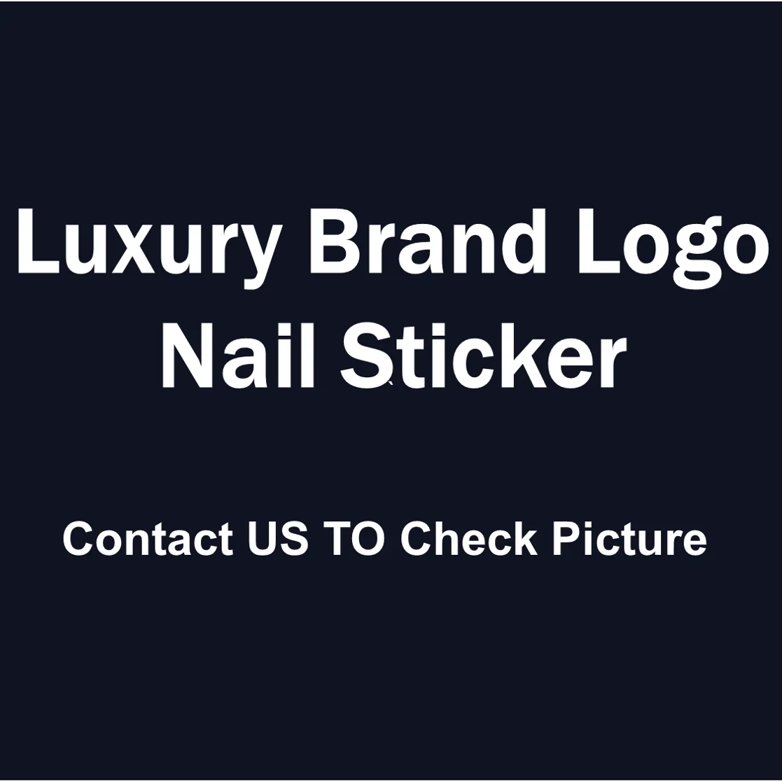 

2021 Nail Luxury Brand Logo Nail Decals Press On Sticker Self Adhesive 3D Decoration For Nail Art Stickers, Customers' requirements,colorful