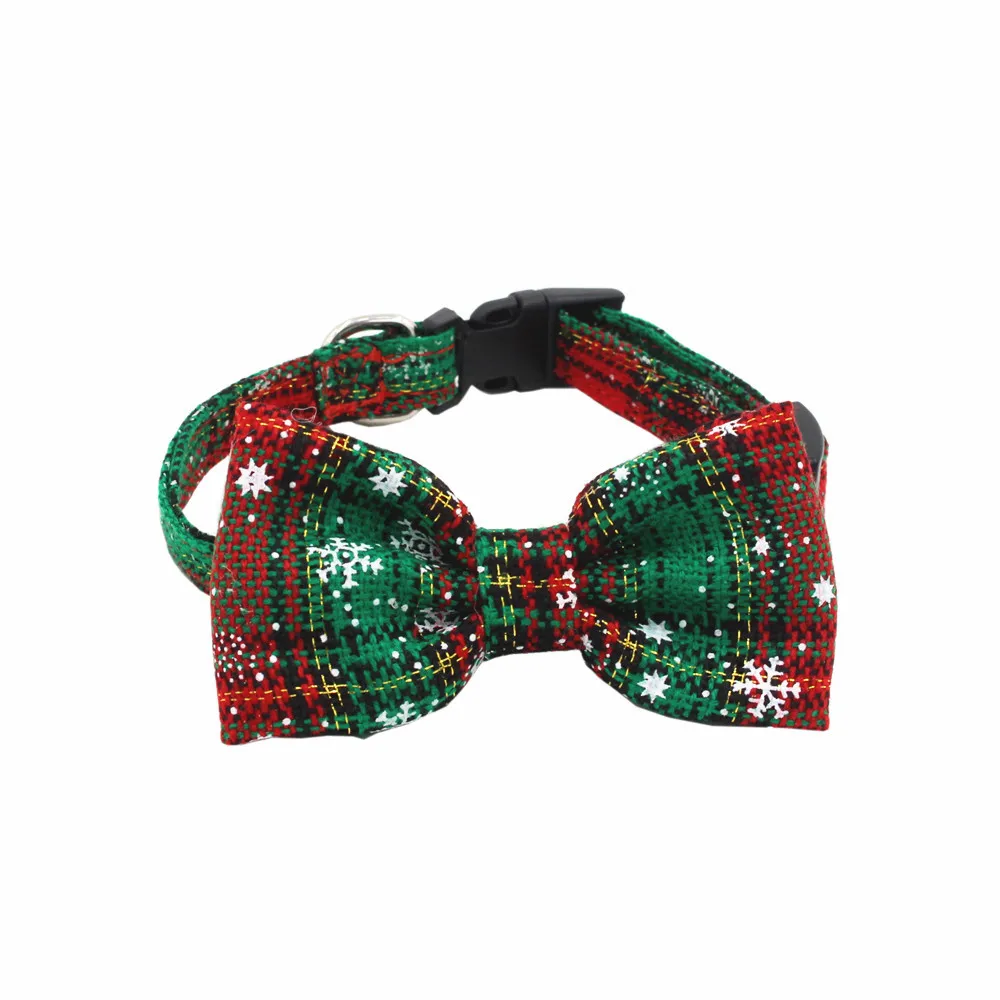 

Red and Green with Bow-tie Comfortable Pet Dog and Cat Collar Small Pet Collars with Bell, Red, green, white, gray