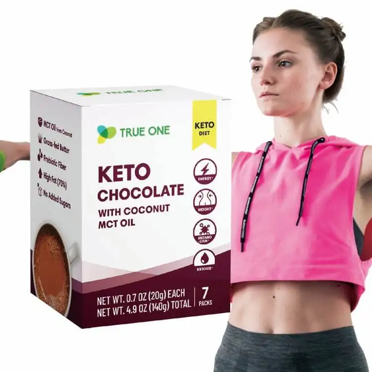 Hot and cold chocolate keto slim cocoa powder packaging
