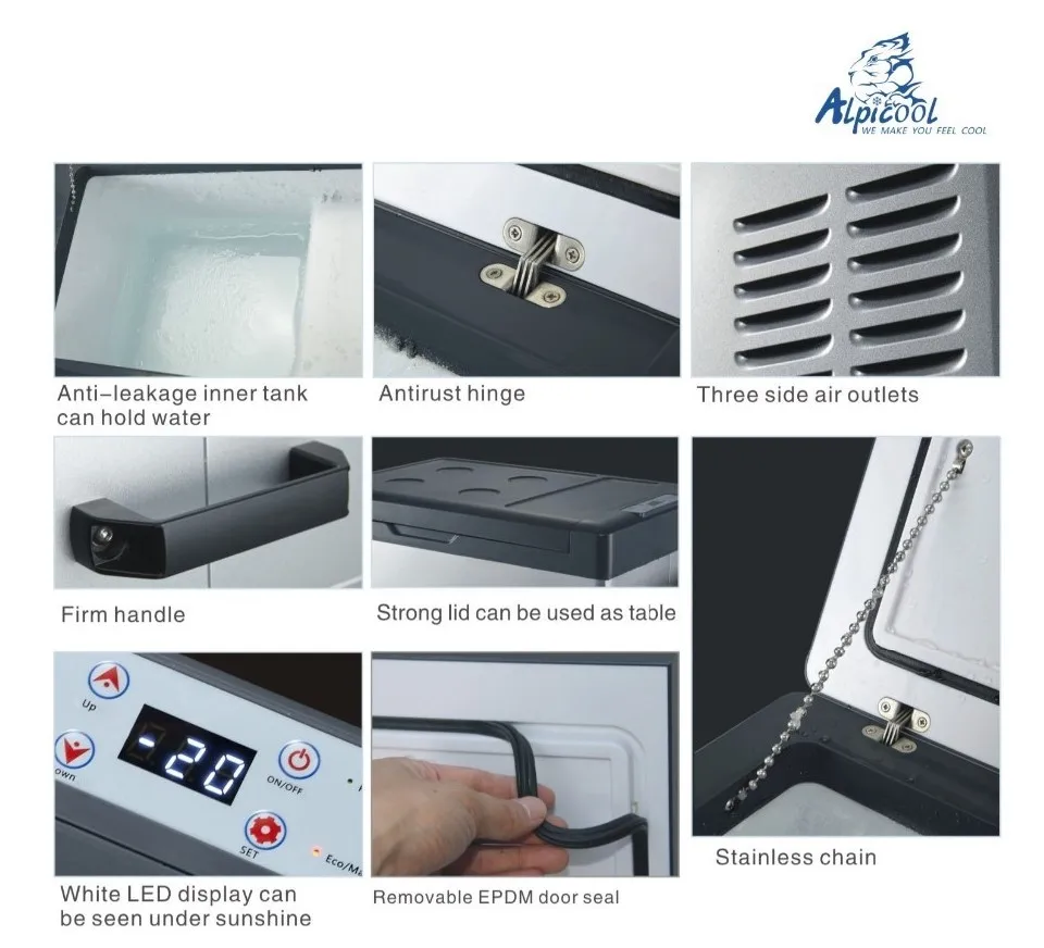 Alpicool C50 50l 12 Volt Ice Chest Freezer With Option Of Portable Battery Buy Ice Cream Chest