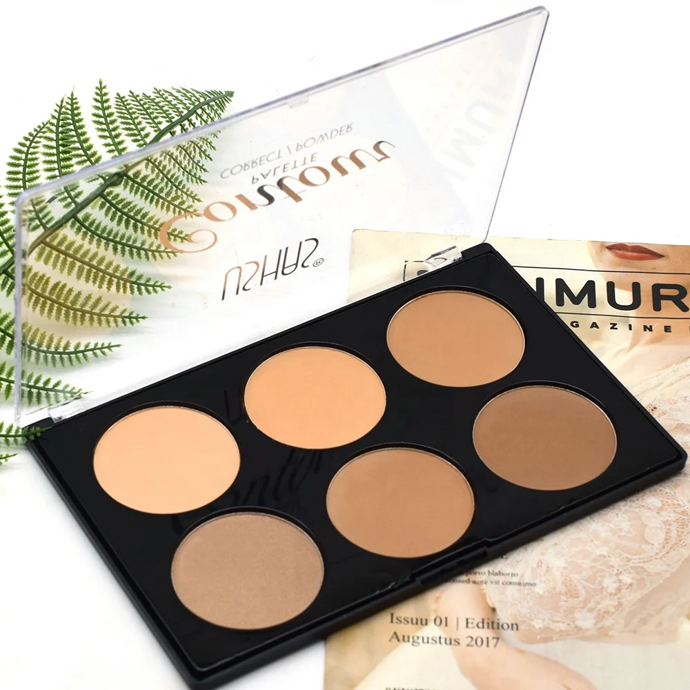 

OEM 6 Colors Nude Long Lasting Private Label Contour Powder Palette Professional Face Makeup Cosmetics