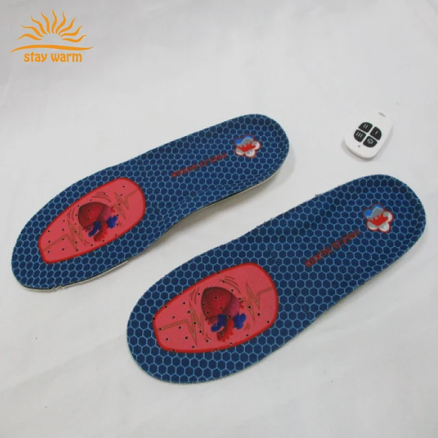 带无线遥控器的鞋子电动可充电石墨烯电池加热鞋垫