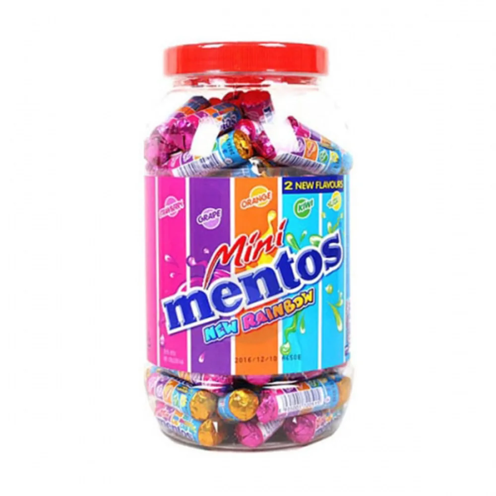 
Mentos New Rainbow 10gx100ea, Korean jelly, mixed flavor fruit sweet snack for kids soft 