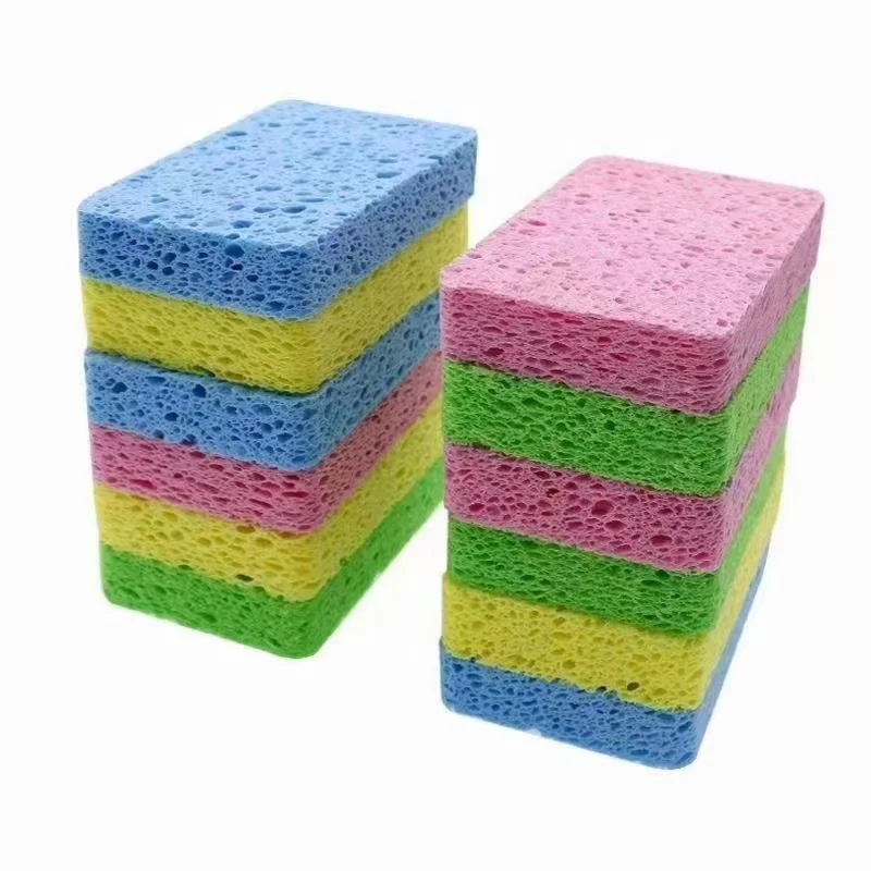 

100% Natural Dish Sponges Kitchen Scrub Sponges Super Durable Cellulose Biodegradable sponge, Colorful