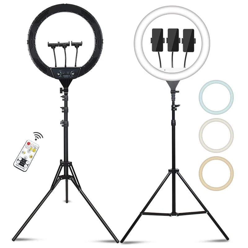 

Customized ring light 18 inch aro de luz for youtube video vlogging kit photographic lighting ring light with tripod stand