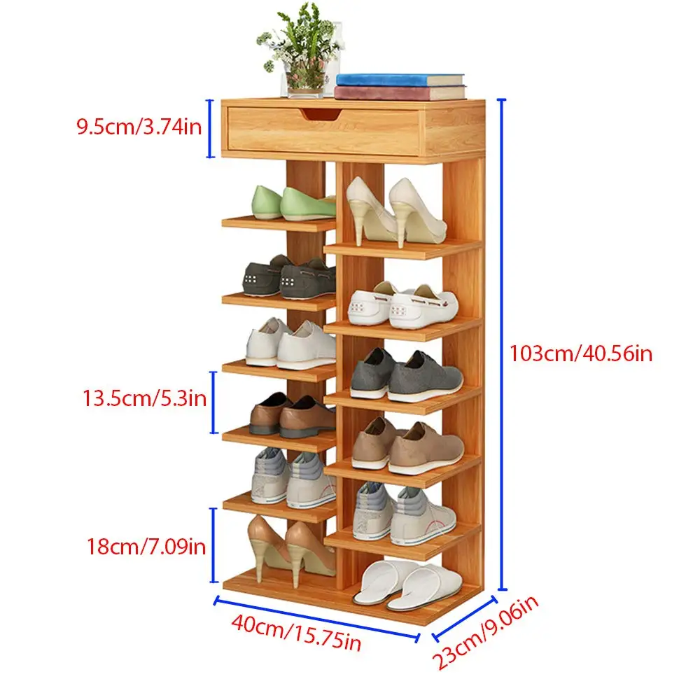 
Custom Bamboo Storage Shoes Rack Stand Shelf Wooden Shoe Rack Cabinet 