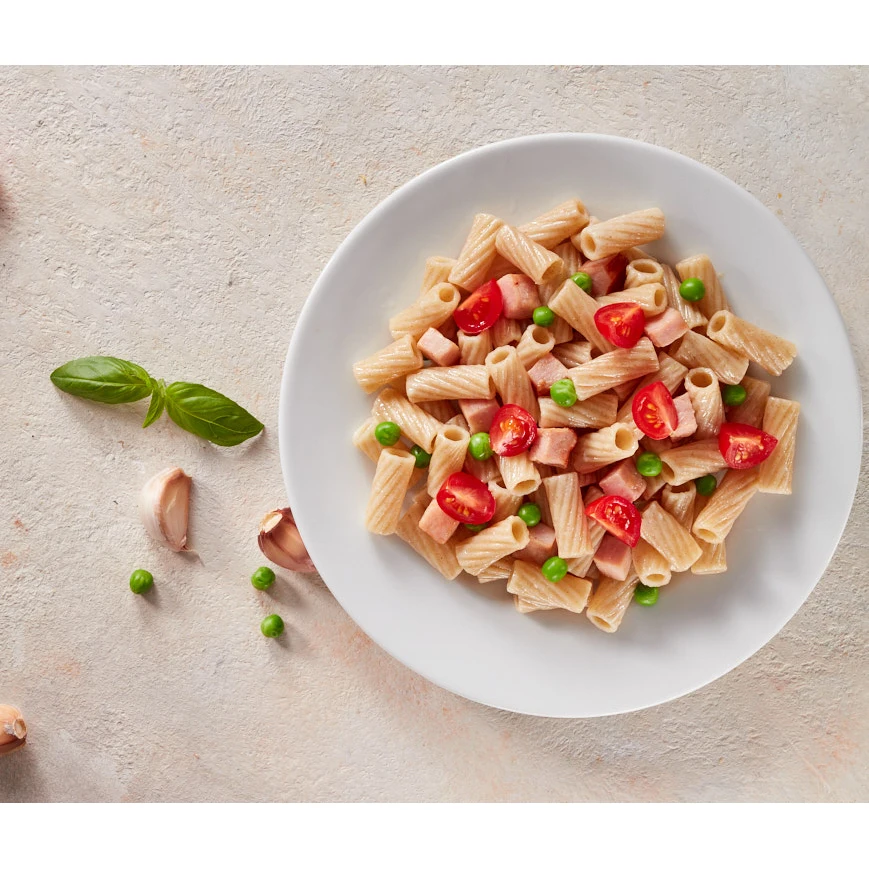 
DR. NATURY 4 GRAIN PASTA Tortiglioni Durum Wheat Refined Tubular Kosher Normal Fresh Bag ISO Rigatoni / Large Grooved 