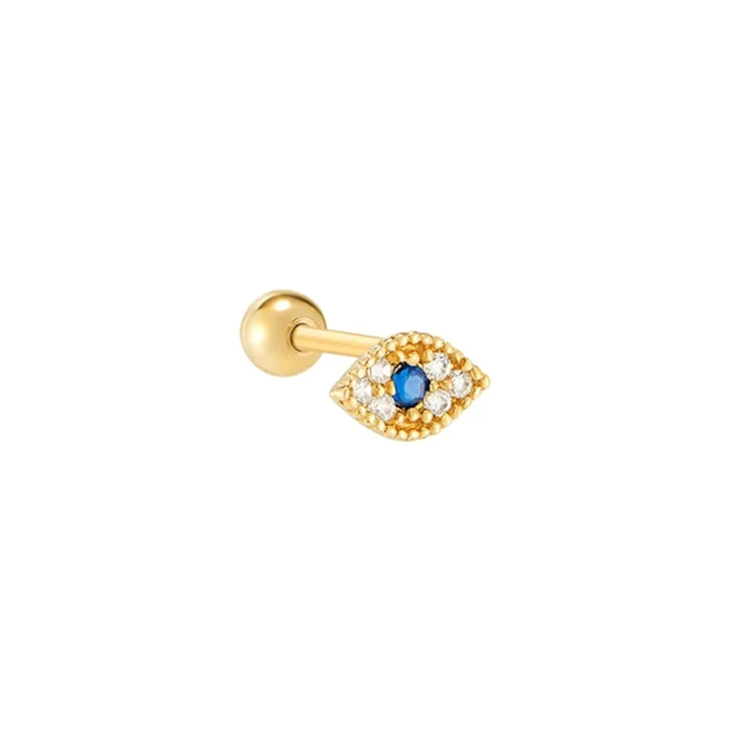 

s925 sterling silver ins European and American eye diamond piercing cartilage earrings