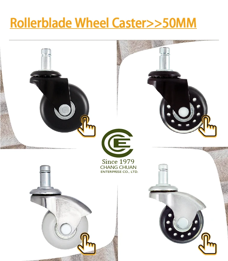 Cce Caster 3 Inch Plastic Bracket Office Chair Pu Caster Wheels Buy Black Rollerblade Office