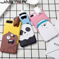 

3D Cute Cartoon We Bare Bears brothers funny toys soft phone case for iphone 5 5s 6 6s 7 8 plus 10 X XR XS MAX cover cases coque