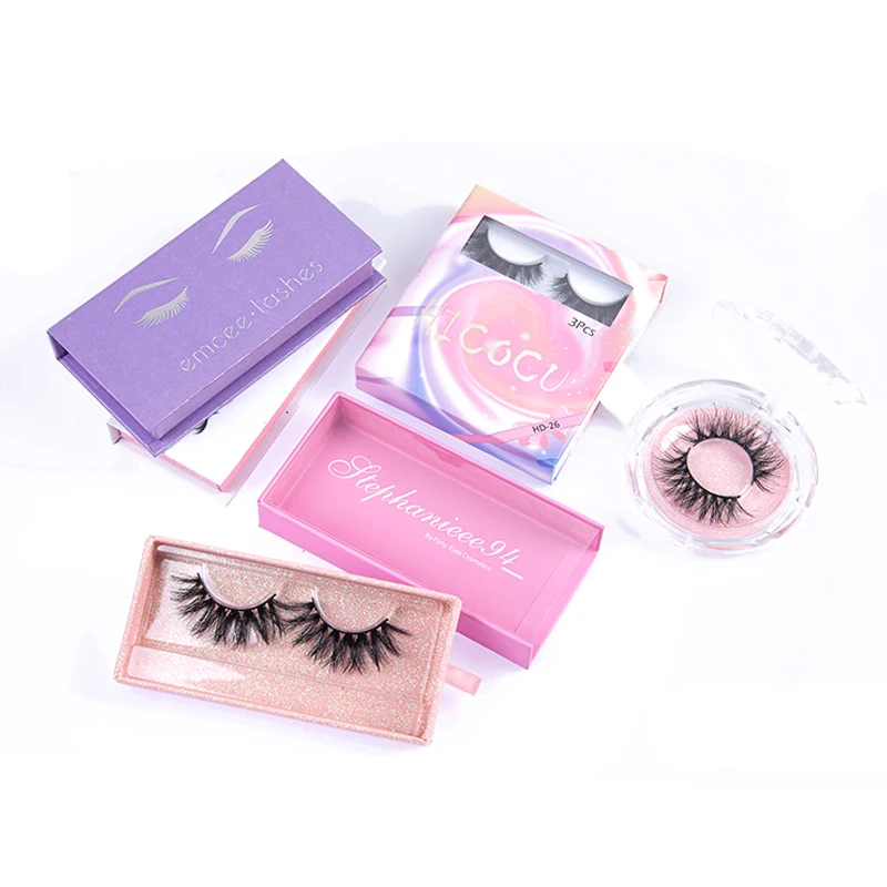 

Private label 25mm eyelashes vendor custom eyelash packaging box wholesale false bottom full strip 3d mink eye lashes, Natural black