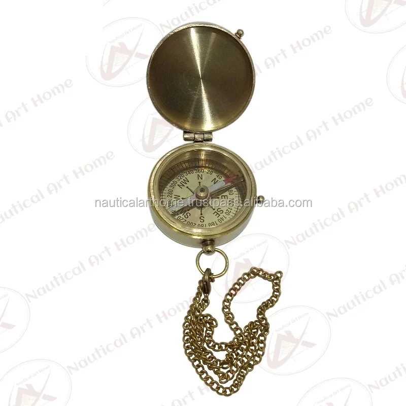 Details about   Brass Flat Compass With Golden Dial ~Marine Gift 