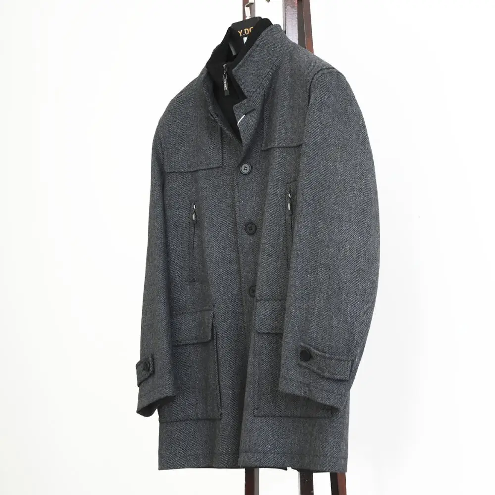 
Manufacturer OEM ODM man wool coat jacket stand collar winter coat man wholesale 