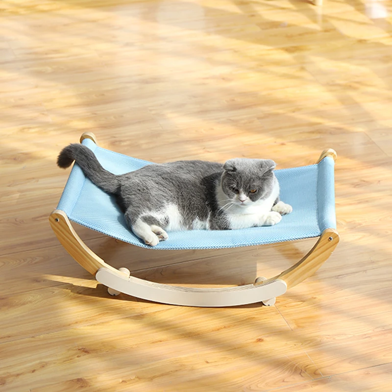 

2in1 Cat Scratcher Lounge Bed Balcony Swing Cat Hammock Shaker Breathable Bed