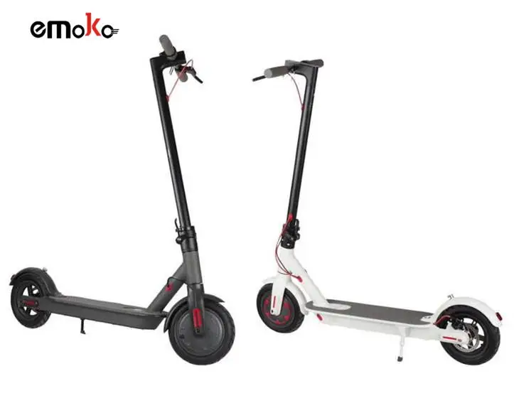 

Dropship Foldable German Warehouse Black White 8.5inch Emoko Kick Scooter Foot Scooter E-scooter With Max Speed 25km/h, Black-grey/white