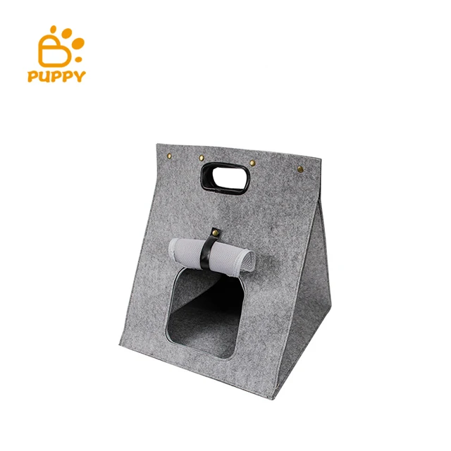 

Removable, washable, foldable, breathable felt dog kennel and Cat House, Grey