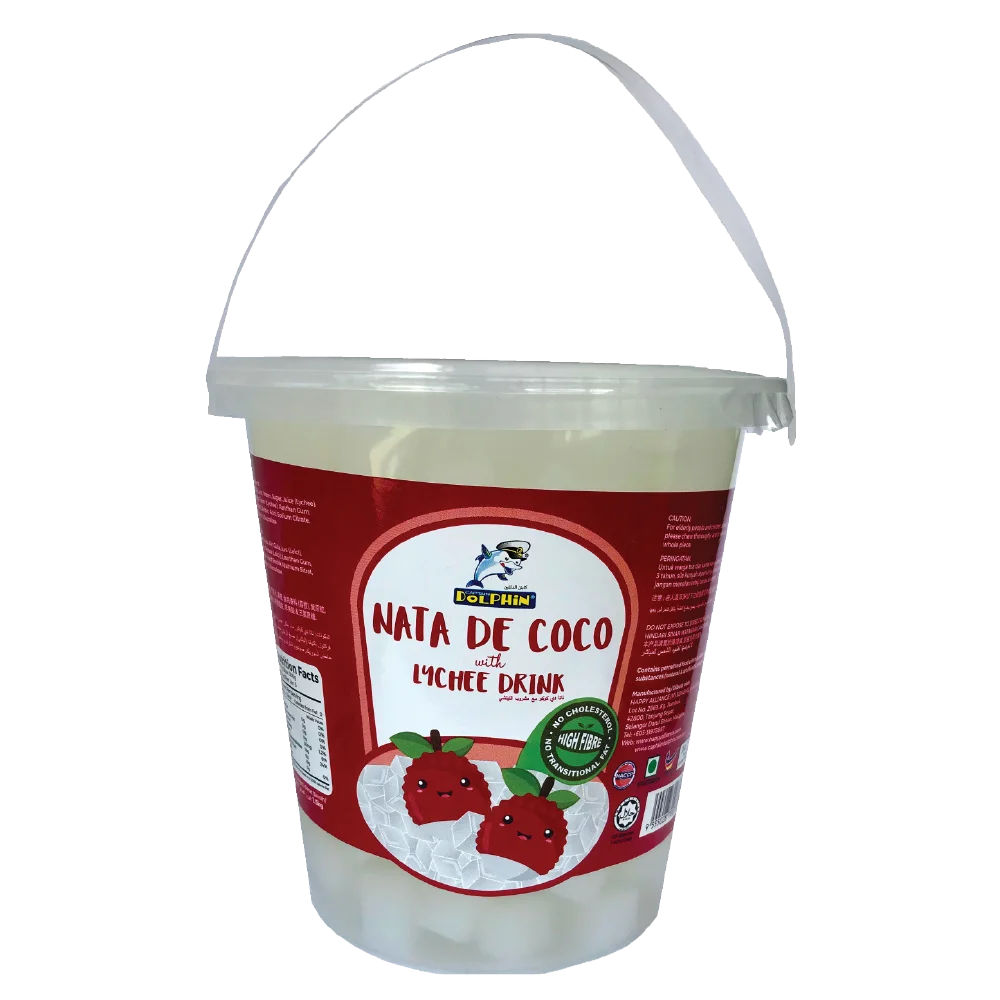 
Lychee with Nata De Coco Fruit Drink 1.5kg [Captain Dolphin] 