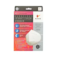 

NASK Nanofiber Smart Mask - Adult (5 pcs) N99 N95 Nanofiber kill bactera killing NIOSH CE Cert PPE Surgical mask