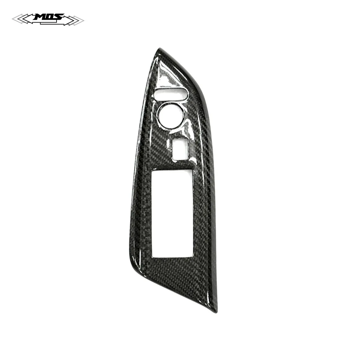 

MOS Carbon Fiber Driver's Door Switch Panel Cover for Honda Fit / Honda Jazz 2015-2019 With Power Window Lock Button LHD, Black