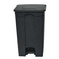 

wholesale 13 gallon plastic trash can sanitary kitchen black foot pedal waste recycling bin