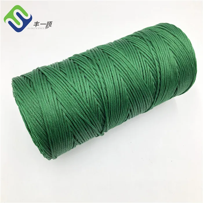 Темно-зелений колір 4 мм PE порожниста плетена мотузка для футбольної сітки