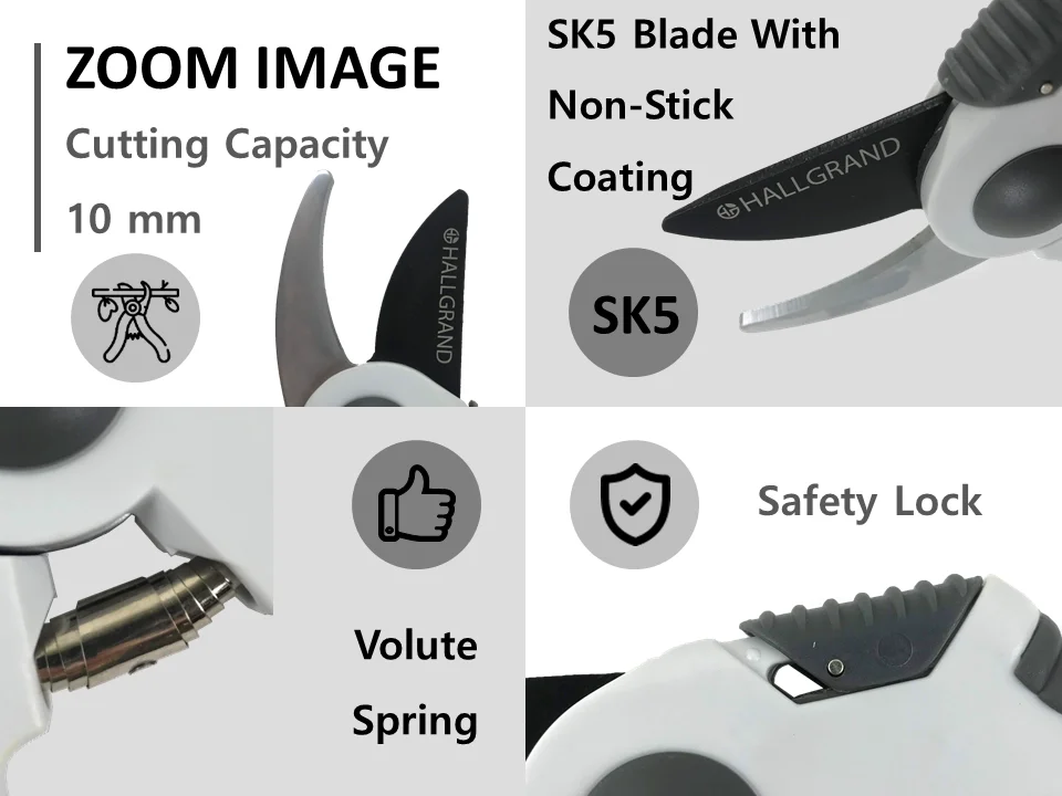 Bypass Pruning Shears Principle 2 Blades Pass Each Other Making