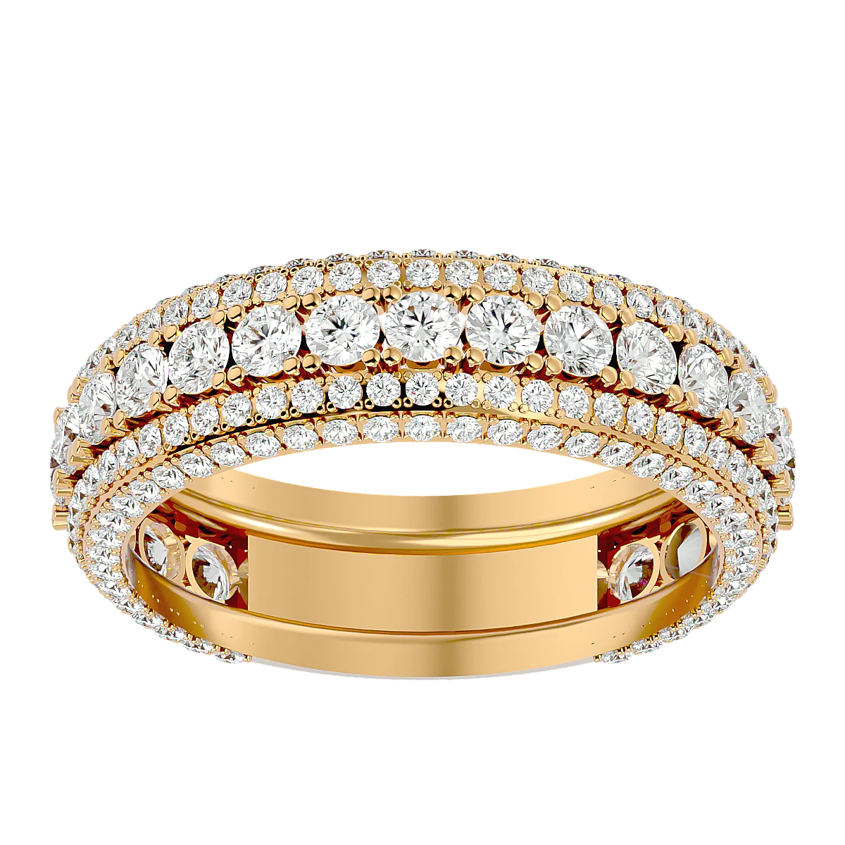 10k Gold Round Diamond Anniversary Wedding Band Ring Available In Rose/yellow/white