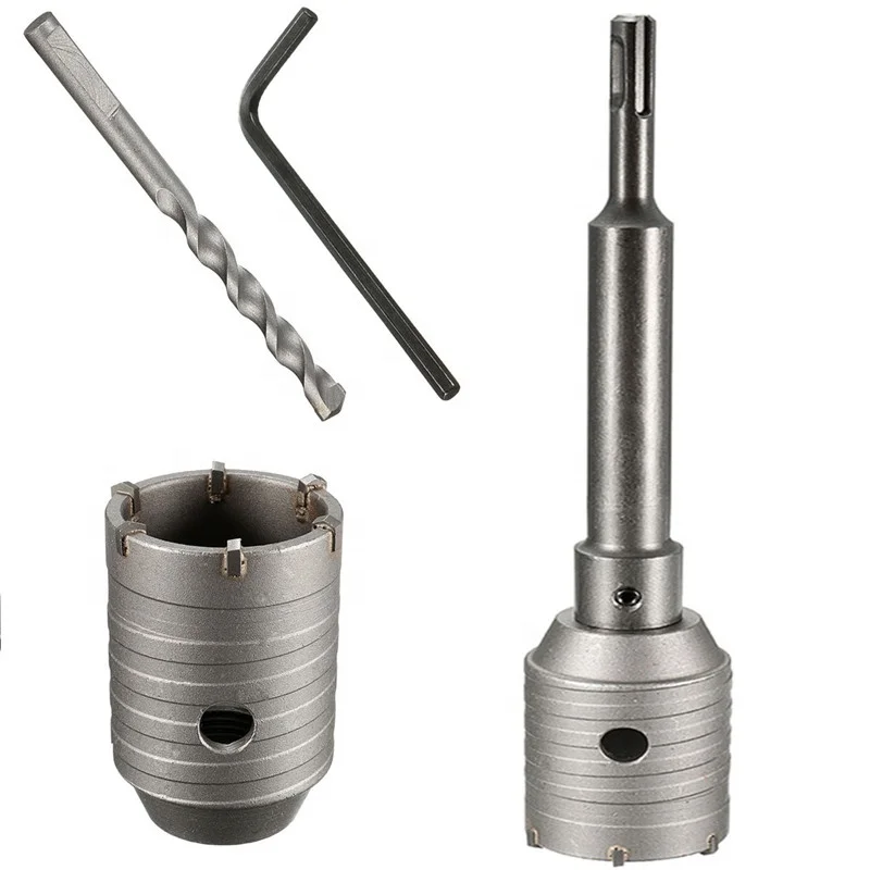 
50m hole saw 18*400mm Sds Plus Shank Hole Saw Cutter Concrete Cement Stone Wall Drill Bit With Wrench 