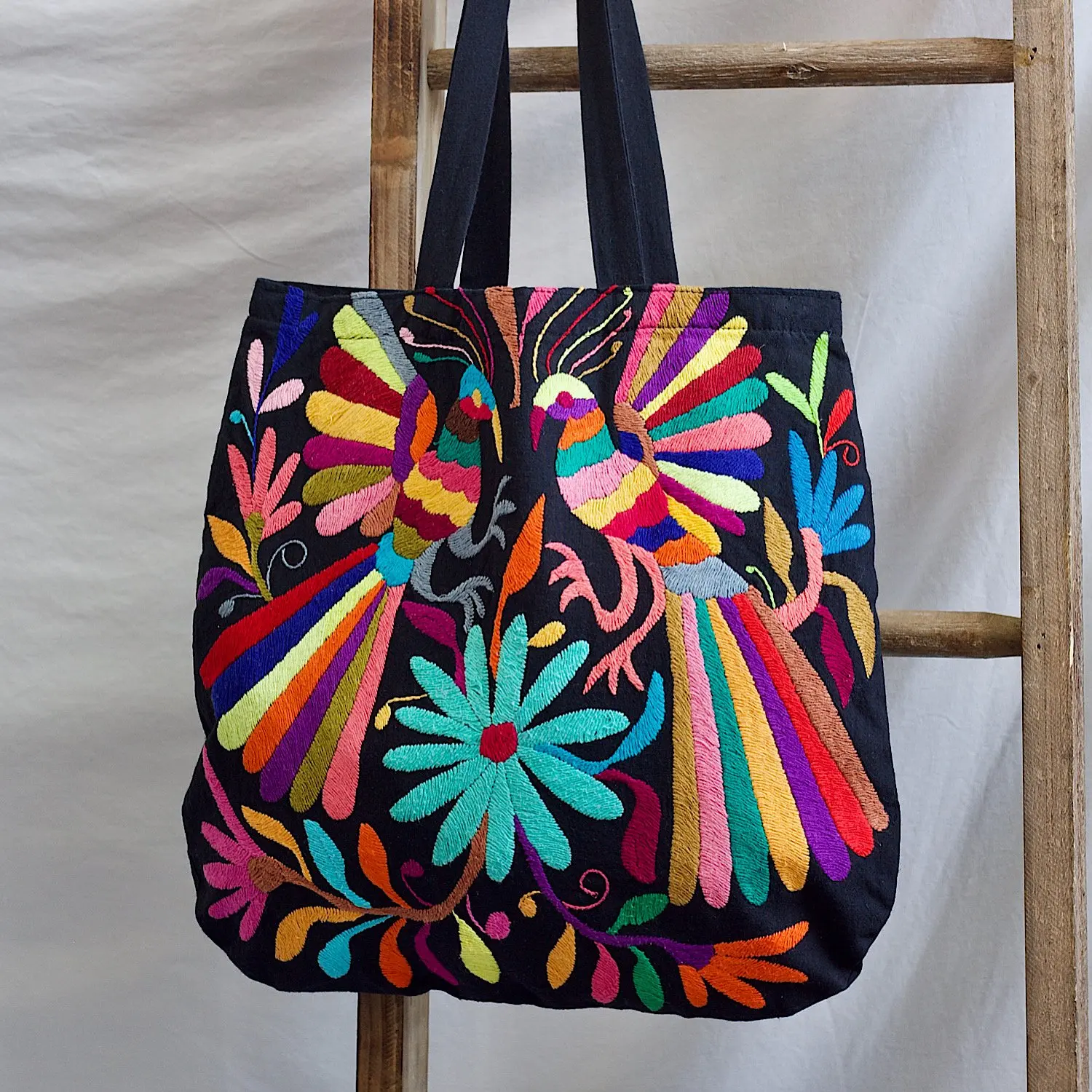 

Colorful Cotton Canvas women designer handbags cotton cotten embroidery flower bag