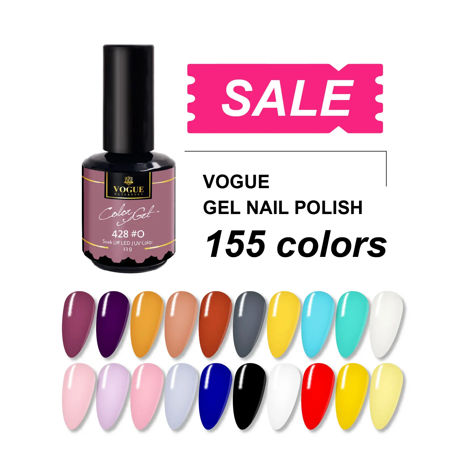 

Taiwan Gelpolish sensational best led uv lamp gel polish nail, 155 colors
