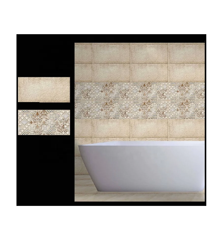 
300x600 mm Ceramic Wall Tile / White Marble Wall Tile / Matching 30x30cm Floor Tiles 