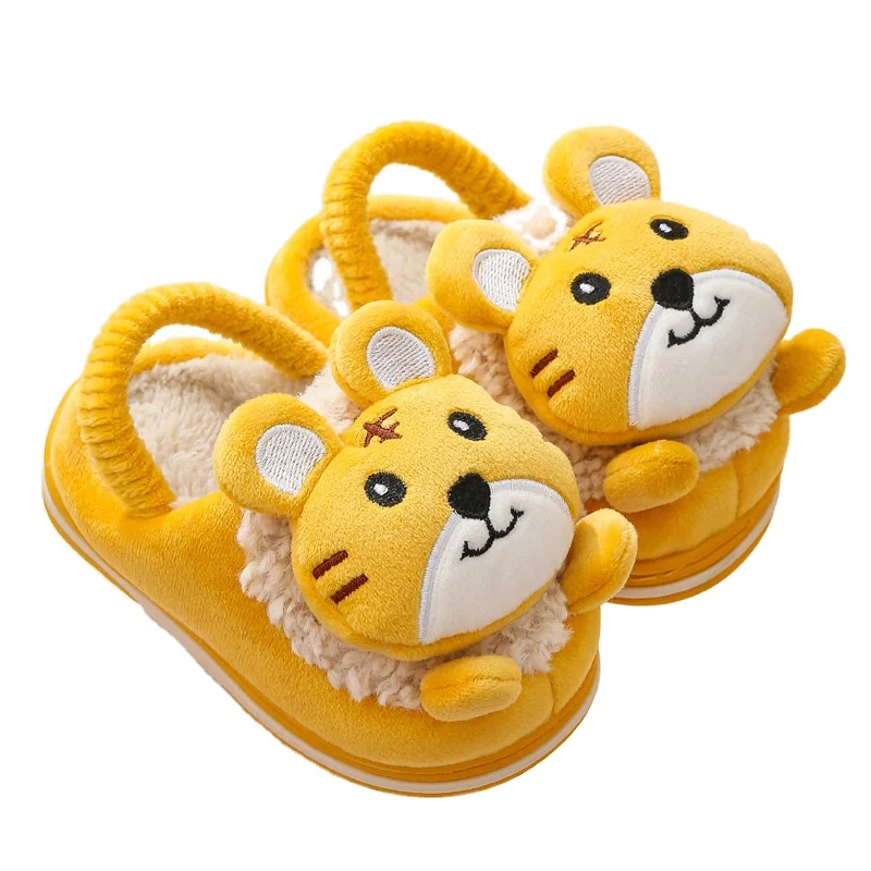 

Cute Slip On Warm Winter Baby Slides 3D Animal Shaped Indoor Baby Slippers 2022, Mix color