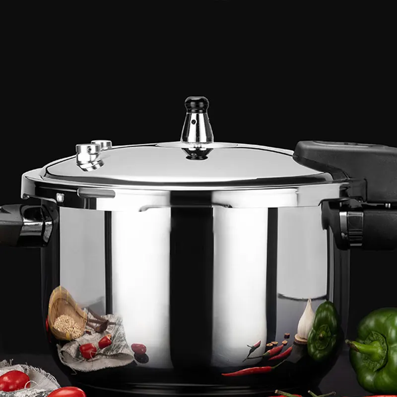 

Best Selling Commerical Safety Non Stick Stainless Steel High Large Gas And Induction Pressure Cooker, 304 - silver 201 - silver