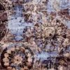 Handknotted area rug contemporary design in Bamboo Silk and Wool