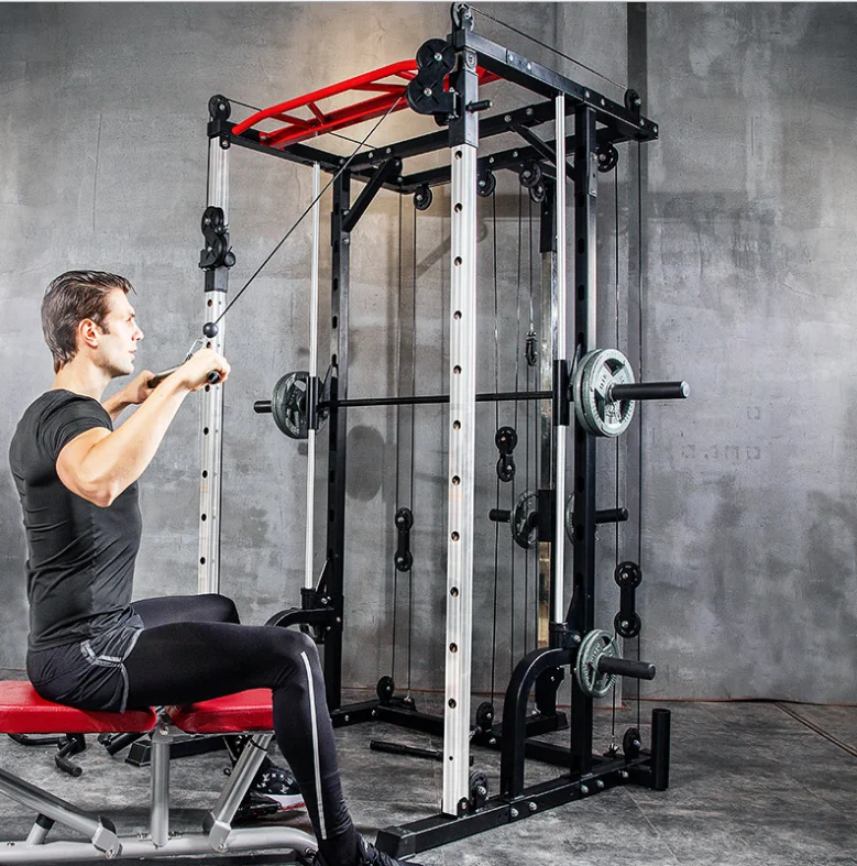 

Home Fitness Equipment Multi-Functional Smith Machine Power Rack