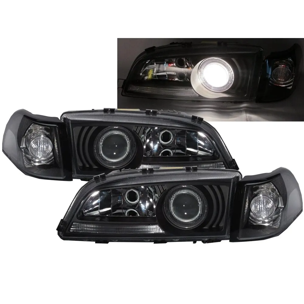 

S70 1996-2000 Sedan Projector Glass Headlight W/ Corner Lamp Black for VOLVO LHD