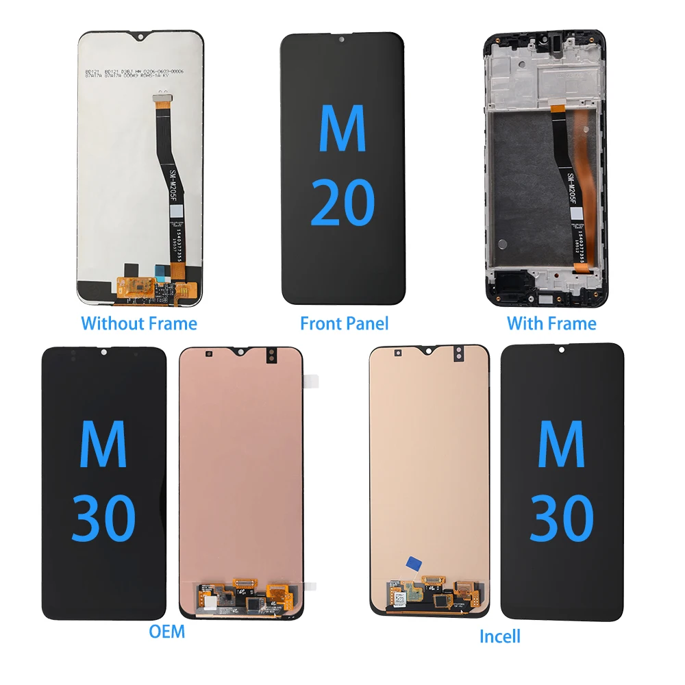 

Best Selling Touch Screen with Digitizer Replacement for Samsung M20 M30 LCD Screen with Frame Display Assembly Parts