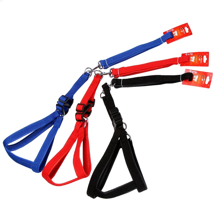 

Amazon Best Seller Nylon Pet Dog Harness Leash Set, Blue/red/black
