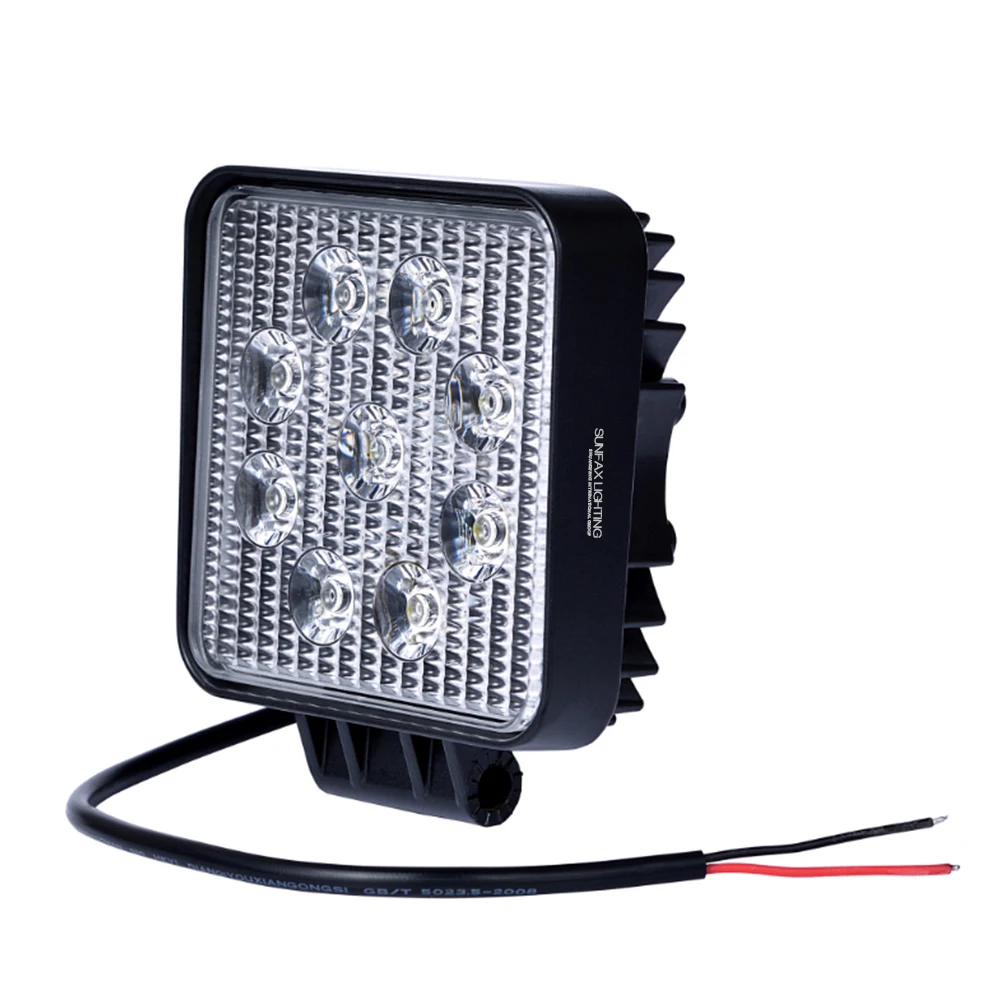 
Super bright 27W led work lamp square round 27w led working light offroad 