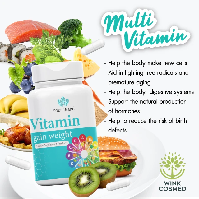 Oem/odm Vitamin Gain Weight / Multivitamin/ Healt/ Skin Brighter Buy