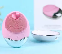 

Amazon hot one Electric Facial Cleanser Deep Cleaning Ultrasonic Silicone Brush Face Cleansing