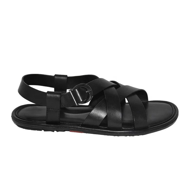 

Fashionable Design New Cheap PU Casual wholesale kids sandals use in summer, Black