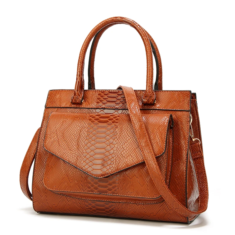 

Latest Design women's bag Snake Print Pu Leather handbag women's Snakeskin Handbags