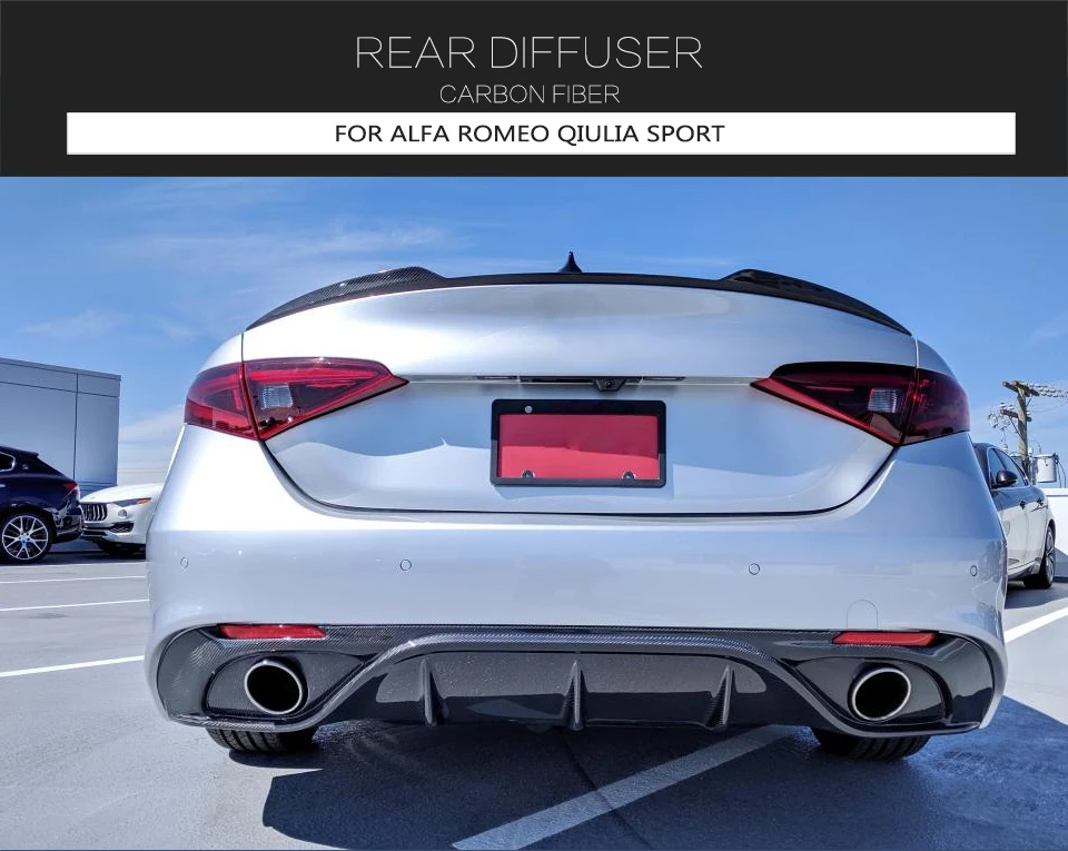 Rear Bumper Diffuser With Exhaust Tips For Alfa Romeo Giulia 2019 - Buy ...