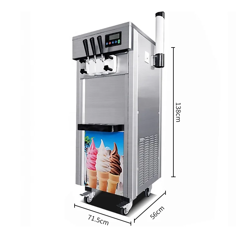 ice cream machine Commercial soft serve machine for make ice cream with pre-cooling system WT/8613824555378