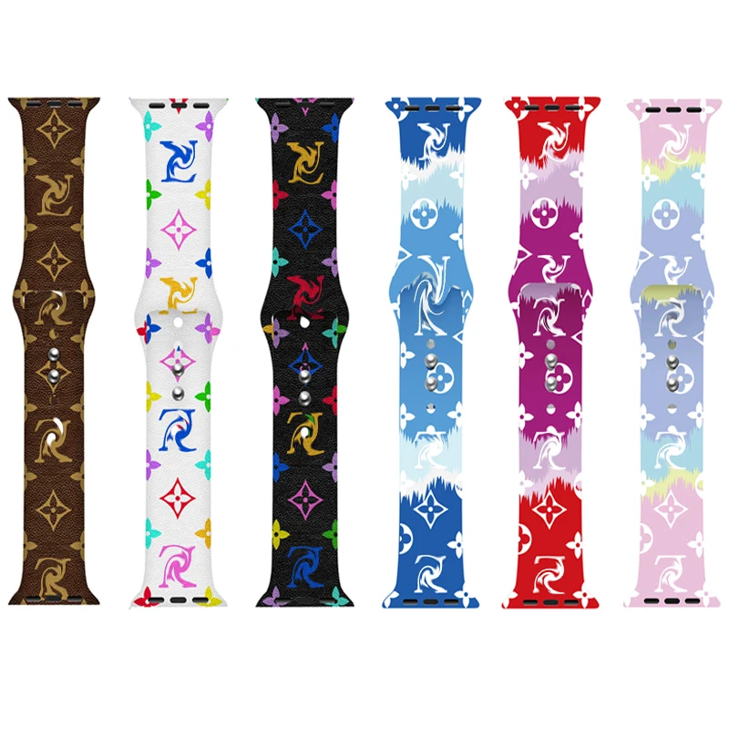 

Fashion Silicone Band Universal Soft Wrist Rubber Smart Sublimation 42 44 38 40Mm Soft Material Watch Strap For Apple, Optional