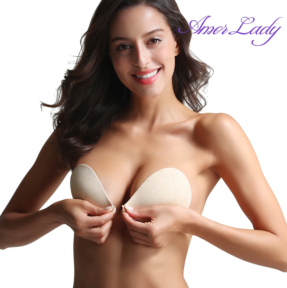 Factory Price Strapless Backless Bra Push Up Breast Bra Adhesive Bra